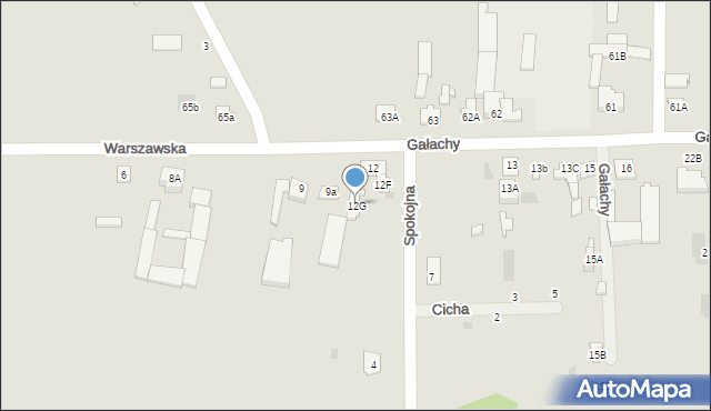 Zakroczym, Gałachy, 12G, mapa Zakroczym