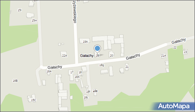 Zakroczym, Gałachy, 19, mapa Zakroczym