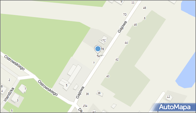 Zakrzewo, Gajowa, 7A, mapa Zakrzewo