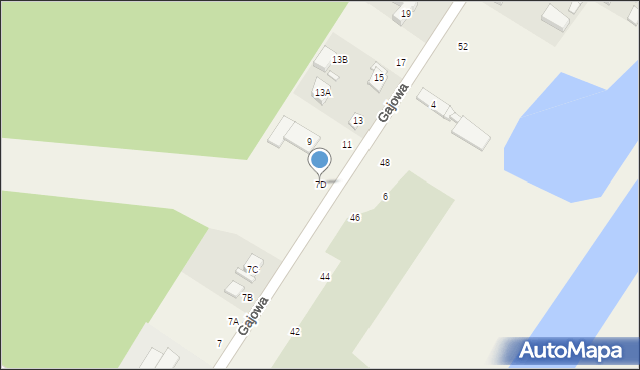 Zakrzewo, Gajowa, 7D, mapa Zakrzewo