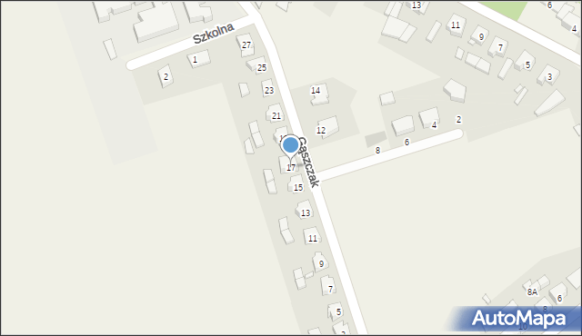 Zakrzewo, Gąszczak Marii Magdaleny, 17, mapa Zakrzewo