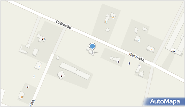 Zakrzyce, Gałowska, 7, mapa Zakrzyce