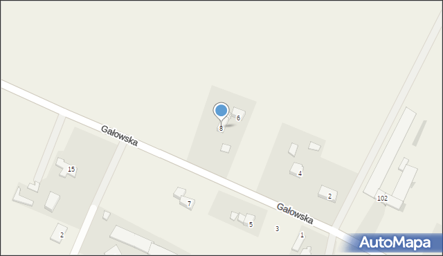 Zakrzyce, Gałowska, 8, mapa Zakrzyce