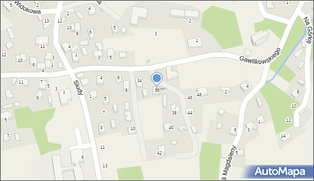 Zalas, Gawlikowskiego P. P., ks., 36, mapa Zalas