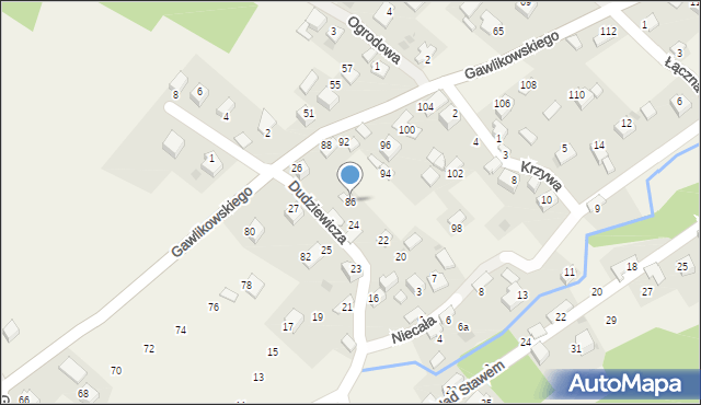Zalas, Gawlikowskiego P. P., ks., 86, mapa Zalas