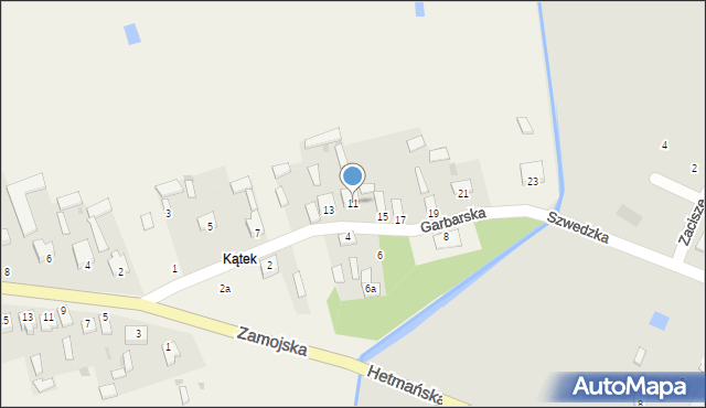 Zamłynie, Garbarska, 11, mapa Zamłynie