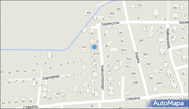 Zamość, Gałczyńskiego Konstantego Ildefonsa, 17, mapa Zamościa