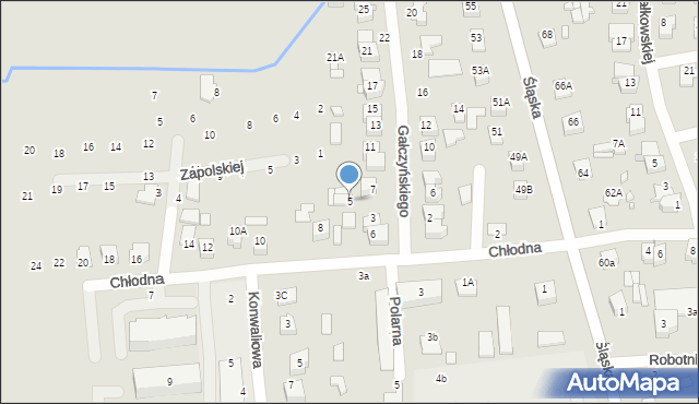 Zamość, Gałczyńskiego Konstantego Ildefonsa, 5, mapa Zamościa