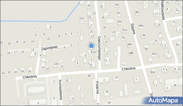 Zamość, Gałczyńskiego Konstantego Ildefonsa, 7, mapa Zamościa