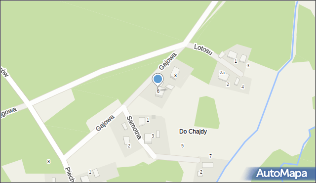 Żarki, Gajowa, 6, mapa Żarki