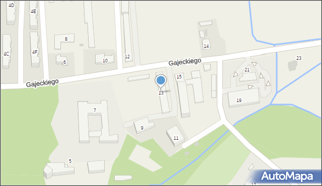 Zarzecze, Gajeckiego Stanisława, ks., 13, mapa Zarzecze