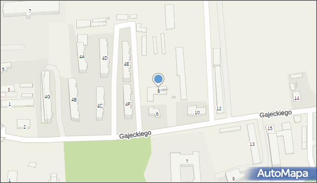 Zarzecze, Gajeckiego Stanisława, ks., 8, mapa Zarzecze