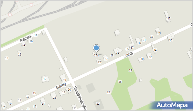 Zawiercie, Gardy Jerzego, 25a, mapa Zawiercie