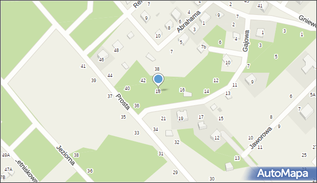 Zbychowo, Gajowa, 18, mapa Zbychowo