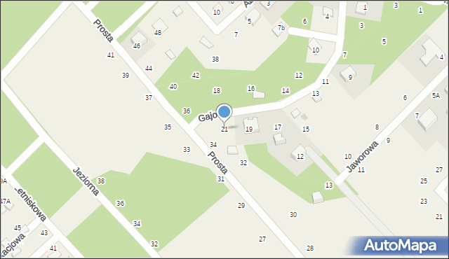 Zbychowo, Gajowa, 21, mapa Zbychowo