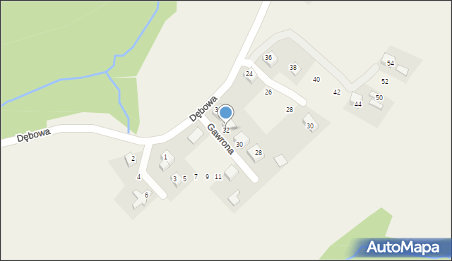 Żeleźnikowa Wielka, Gawrona Józefa, ks., 32, mapa Żeleźnikowa Wielka