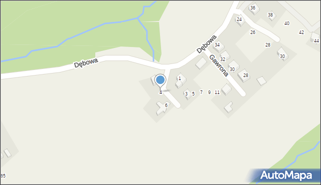 Żeleźnikowa Wielka, Gawrona Józefa, ks., 4, mapa Żeleźnikowa Wielka