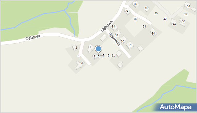 Żeleźnikowa Wielka, Gawrona Józefa, ks., 5, mapa Żeleźnikowa Wielka