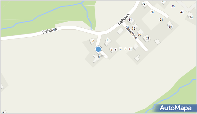 Żeleźnikowa Wielka, Gawrona Józefa, ks., 6, mapa Żeleźnikowa Wielka