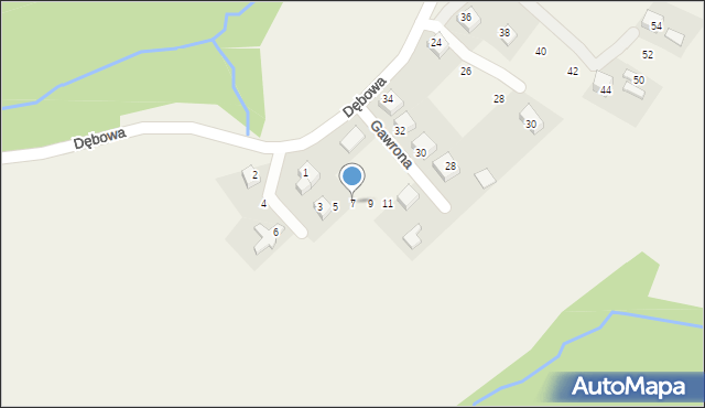 Żeleźnikowa Wielka, Gawrona Józefa, ks., 7, mapa Żeleźnikowa Wielka