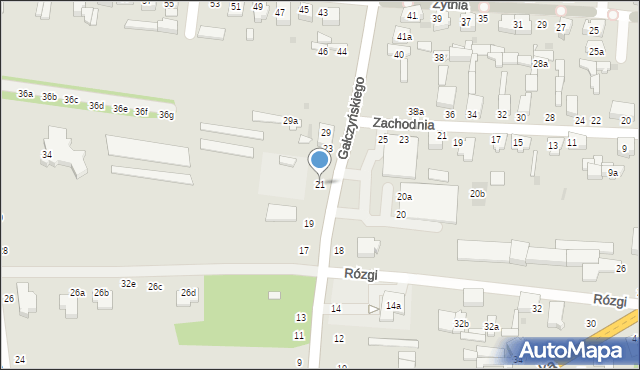 Zgierz, Gałczyńskiego Konstantego Ildefonsa, 21, mapa Zgierz