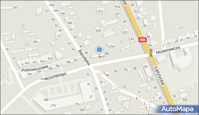 Zgierz, Gałczyńskiego Konstantego Ildefonsa, 35, mapa Zgierz