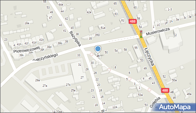 Zgierz, Gałczyńskiego Konstantego Ildefonsa, 46, mapa Zgierz