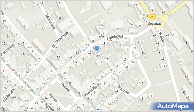 Ziębice, Garbarska, 1a, mapa Ziębice