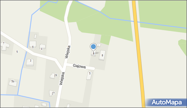 Zielęcice, Gajowa, 6, mapa Zielęcice