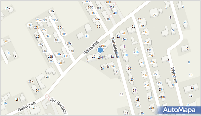 Zielonki, Galicyjska, 19/6, mapa Zielonki