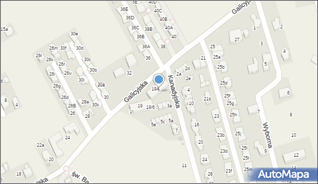 Zielonki, Galicyjska, 19a/3, mapa Zielonki