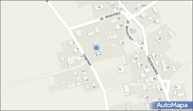 Zimna Wódka, Gajowa, 3, mapa Zimna Wódka