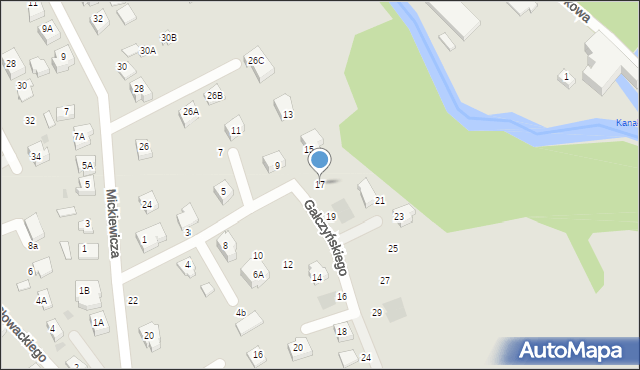 Żukowo, Gałczyńskiego Konstantego Ildefonsa, 17, mapa Żukowo