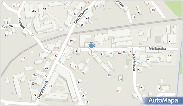 Żywiec, Garbarska, 6, mapa Żywiec