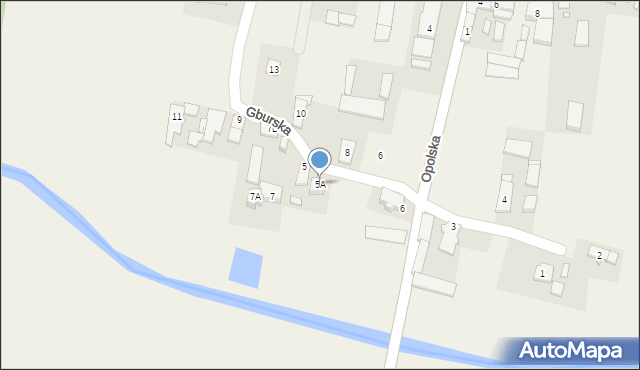 Stare Budkowice, Gburska, 5A, mapa Stare Budkowice
