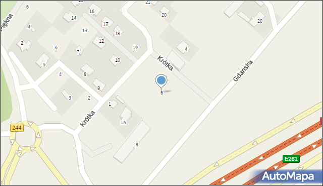 Aleksandrowo, Gdańska, 6, mapa Aleksandrowo