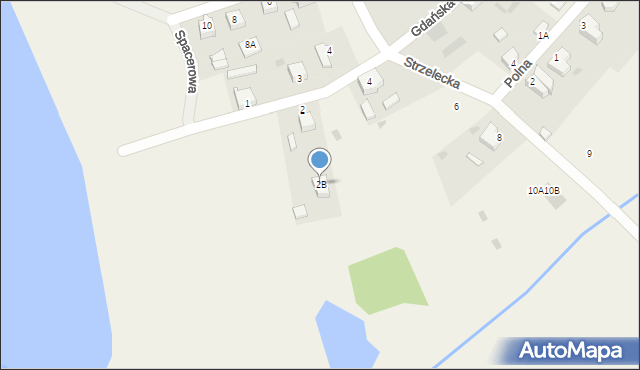 Banie, Gdańska, 2B, mapa Banie