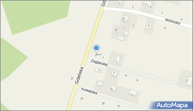 Bieszkowice, Gdańska, 27, mapa Bieszkowice