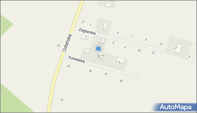 Bieszkowice, Gdańska, 31, mapa Bieszkowice