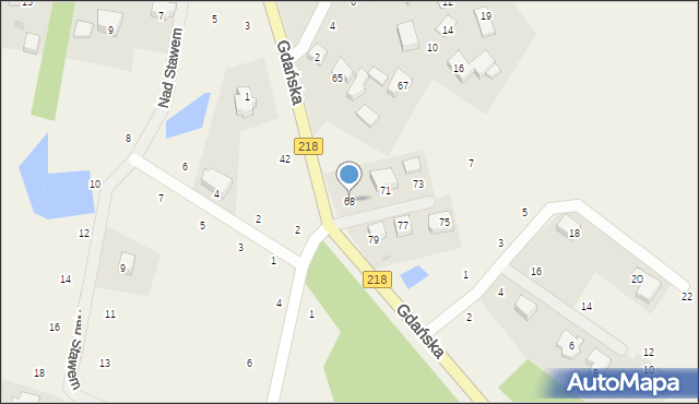 Bieszkowice, Gdańska, 68, mapa Bieszkowice