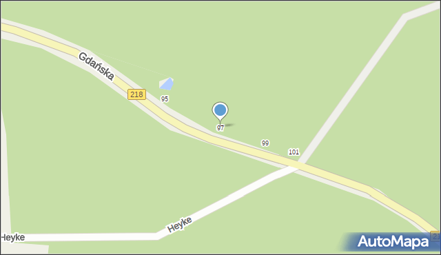 Bieszkowice, Gdańska, 97, mapa Bieszkowice