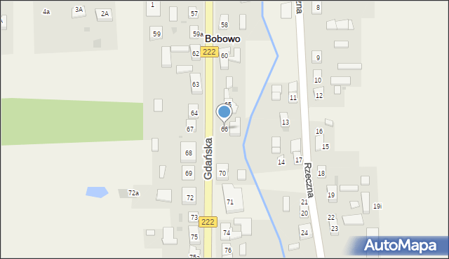Bobowo, Gdańska, 66, mapa Bobowo