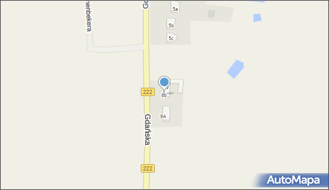 Bobowo, Gdańska, 6b, mapa Bobowo