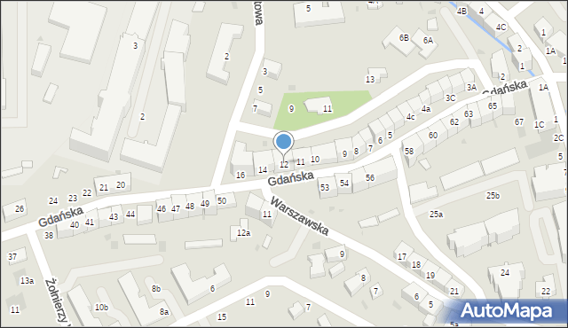 Bolesławiec, Gdańska, 12, mapa Bolesławca