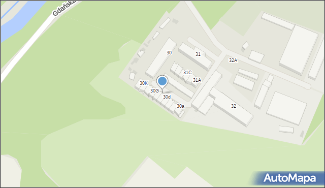 Bolesławiec, Gdańska, 30e, mapa Bolesławca