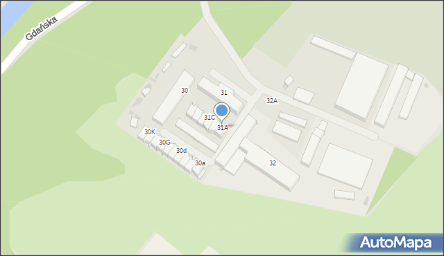 Bolesławiec, Gdańska, 31A, mapa Bolesławca