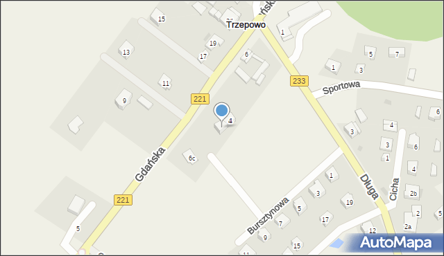 Borowina, Gdańska, 4a, mapa Borowina