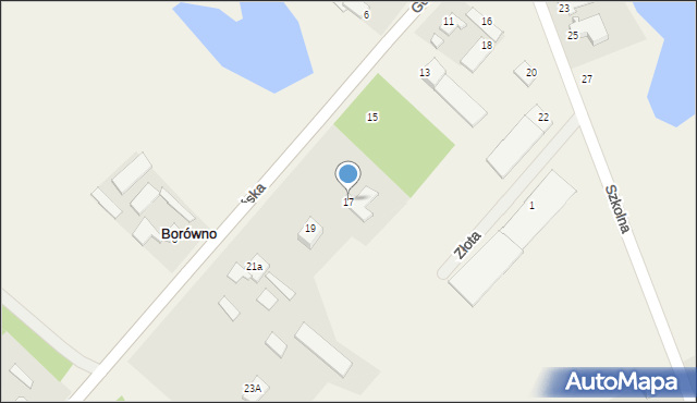 Borówno, Gdańska, 17, mapa Borówno