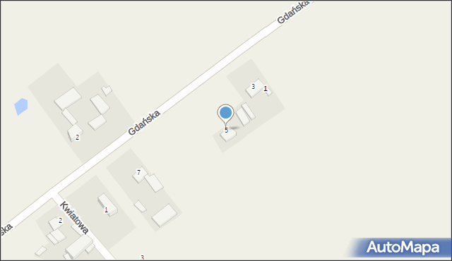 Borówno, Gdańska, 5, mapa Borówno