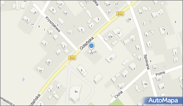 Borowo, Gdańska, 10c, mapa Borowo